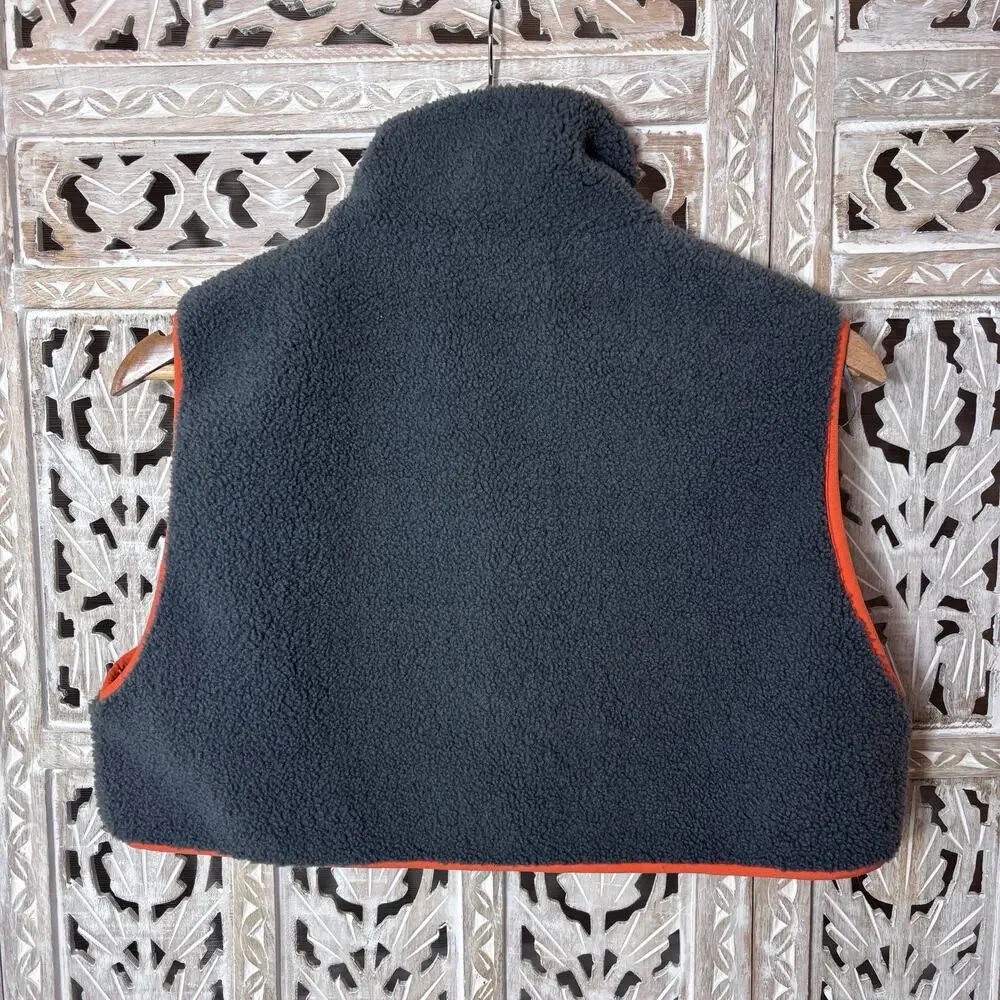 Zara Fleece Vest Women Cropped Full Zip Size M/L Granola Girl Outdoor Gorpcore